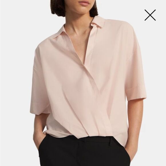 theory ss twist shirt Quartz icon shirting 2 new with tag size S MSRP $195 - Picture 2 of 13